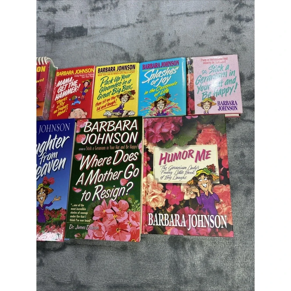 Barbara Johnson Books/Mini Lot of 8 HB/PB Christian Humor Geranium Lady Religion